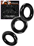 Oxballs Willy Cockring Triple Set - Black